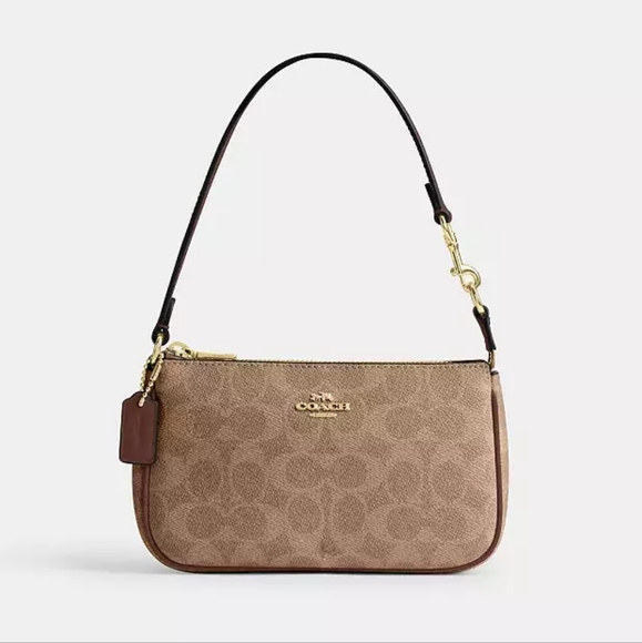 New! Coach Nolita 19 in Signature Canvas in Gold/Tan/Brown, Style# CW426 - Picture 1 of 7